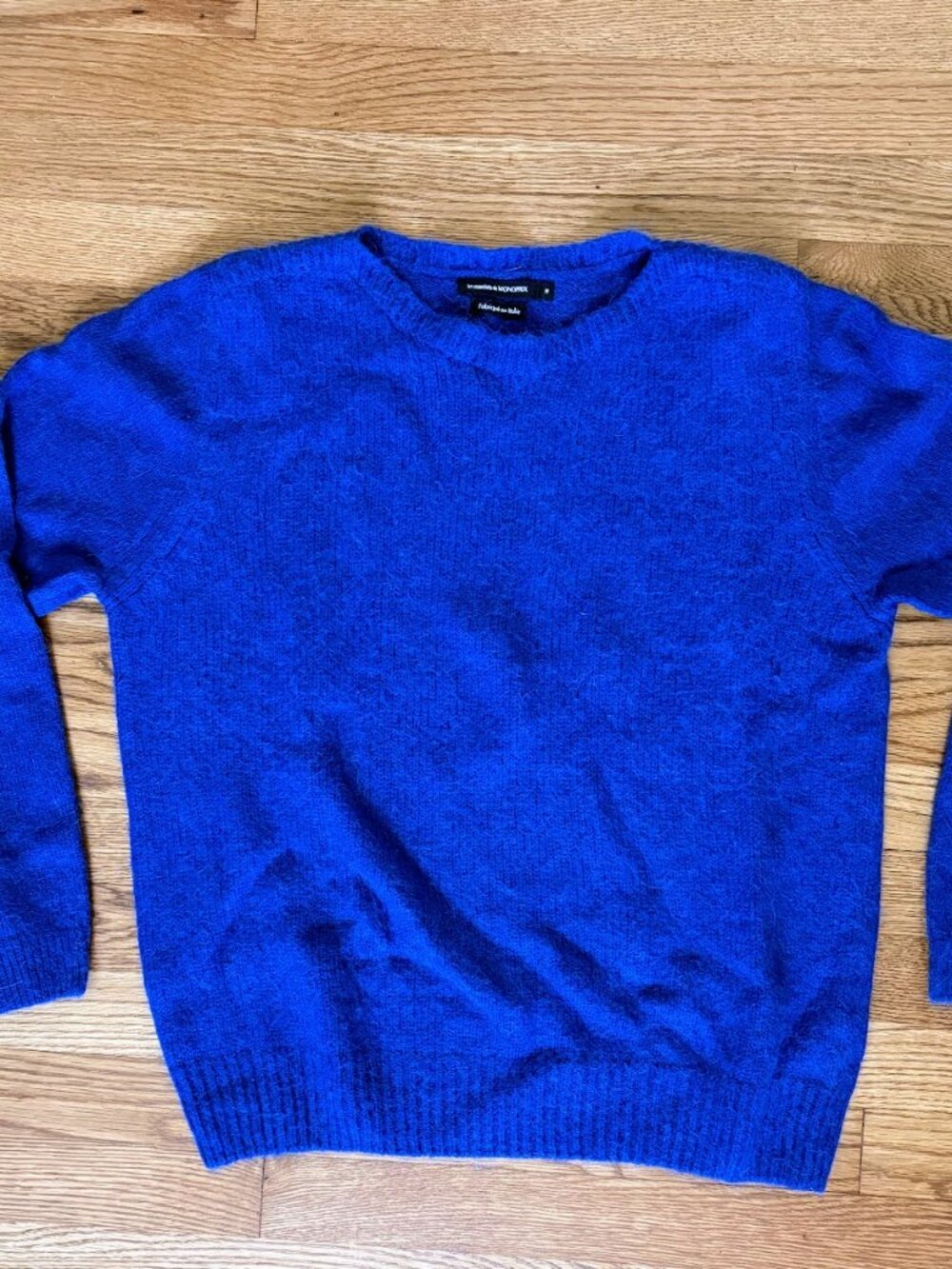 Monoprix Royal Blue Italian Wool Sweater Sz M